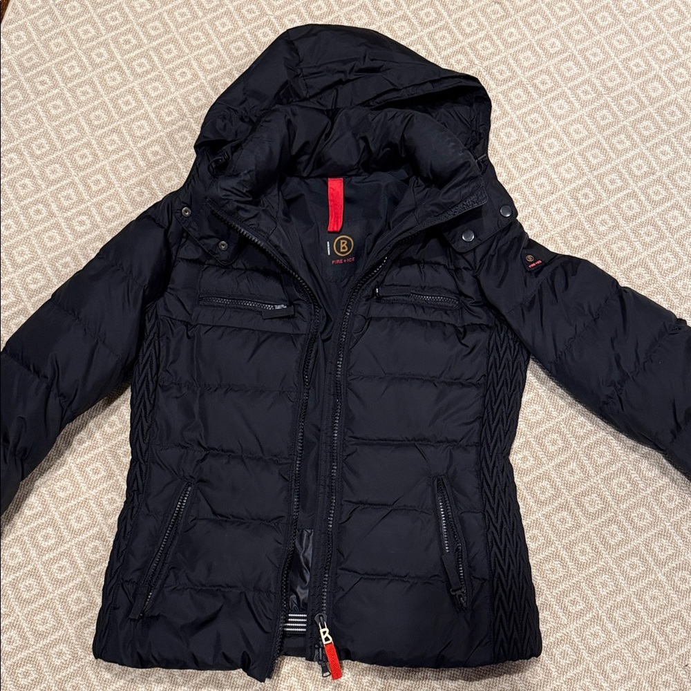 Women's Bogner Fire and Ice Black Puffer Jacket in excellent shape